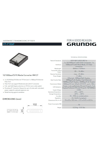 Transmission-10/100b Tx-100b Fx Media Converter St,mm,2km
