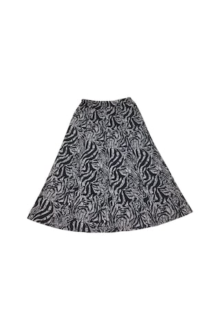 Kadın Büyük Beden Beli Lastikli Balık Etek Siyah