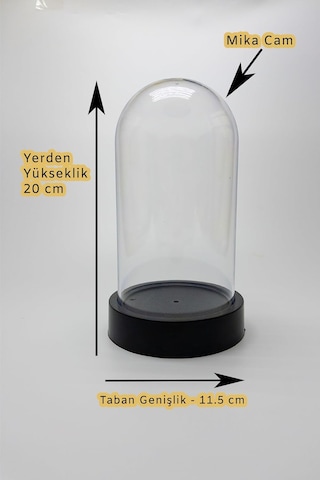 Doğum Günü, Kadınlar Günü Hediyesi, Fanus İçinde Solmayan Kırmızı Güllü Ve Gün Işığı Ledli Dekoratif L Çok Renkli