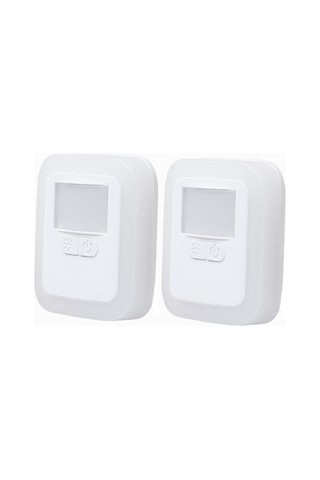 Kangvka Hareket Sensörlü Led Gece Lambası 2'li Paket - Otomatik Açma/kapatma 3000k Islak Beyaz Işık 5 Seviye Parlaklık Regülasyonu Eu Fişi Ac240v