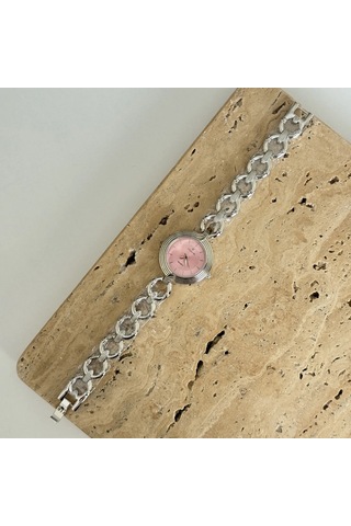 Savior Collection Helios Silver Pembe Saat