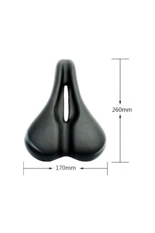 Artfulabode Yumuşak Ventilasyonlu Şok Siyah Sele Sele Rahat Koltuğu Emici Dayanıklı Dağ Boş Bisikleti Bisiklet Aşınmaya Kx Siyah