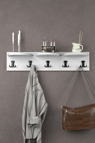 Askılık Duvar Elbise Askılığı Portmanto Beyaz 80 Cm Diğer