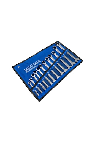 6193 Cırcır Kombine Anahtar Takımı 8-24mm 12 Parça Bez Çantalı