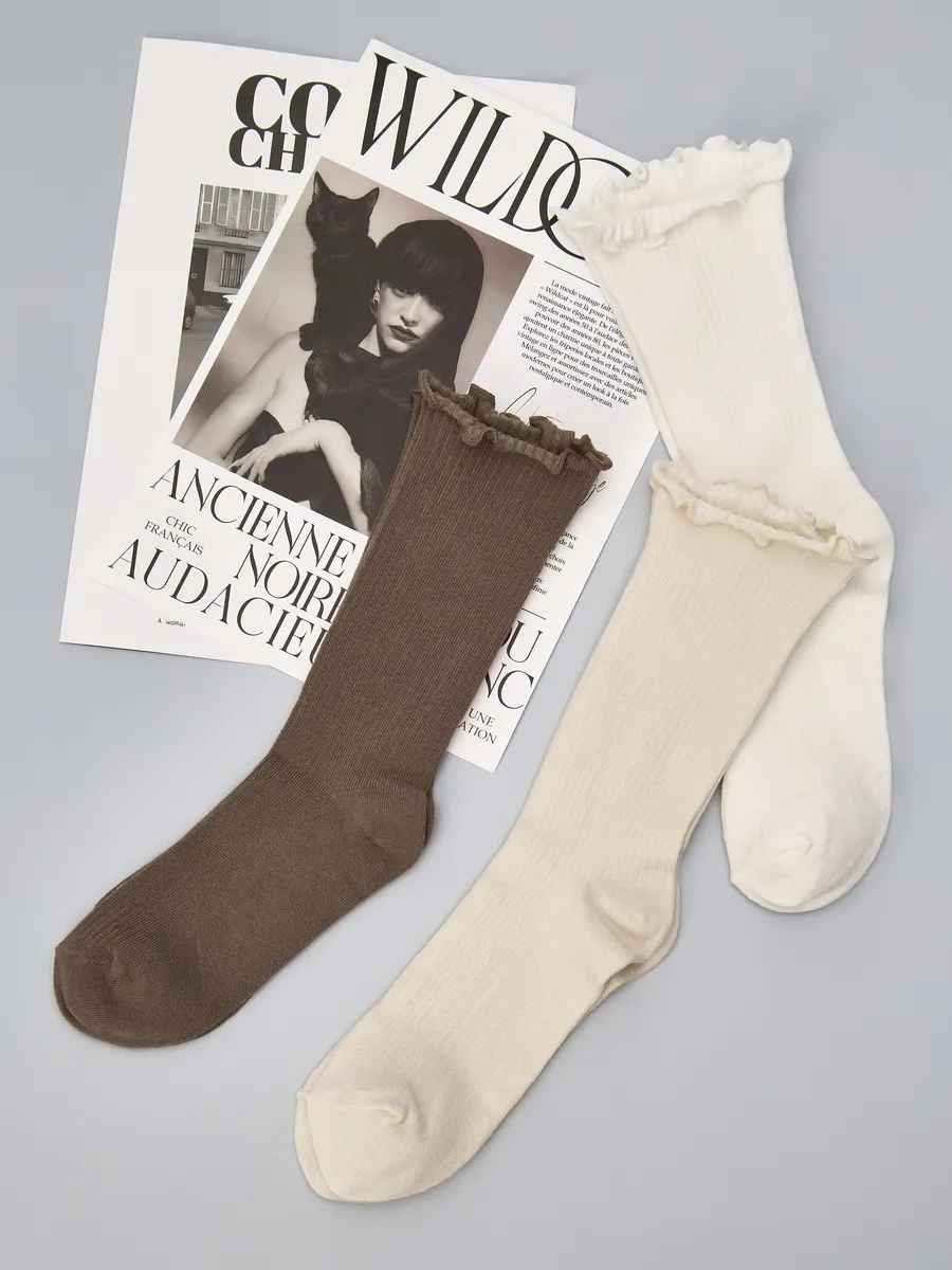 John Jeniford Ribanalı Yüksek Çorap Seti 3 Çift 327454709 Bej