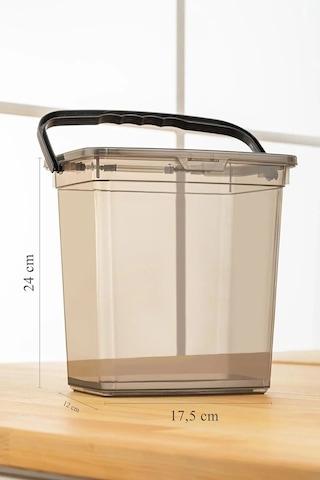 4'lü Un Ve Bakliyat Kabı 6 Litre Platin Antrasit