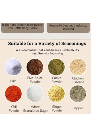 2 Paket Paslanmaz Çelik Tuzluk Hassas Miktarlı Rasyon Baharat Dağıtıcısı Ölçüm Tuzluk Baharat Kavanozları Kapları Baharat Şişesi Dağıtıcısı Sarı