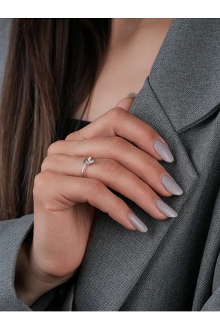 Lucente Kelebek Yüzük, Zirkon Taşlı, 925 Ayar Gümüş 246659789 Gri