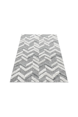 Modern İskandinav Yumuşak Bukle Kabartmalı 3d Dalgalı Motif Halı Gri Oturma Odası Salon Mutfak Halı