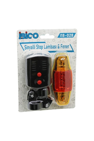 Bisiklet 3in1 Korna Cob Led Fener Sinyalli Stop Lambası Pilli Çok Renkli