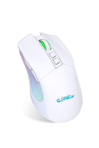 Crossfire Air Pro Kablosuz 24.000 Dpi Pixart Pmw3325 Sensör Makro Yazılımlı Chromatic Rgb Kablosuz Gaming Mouse - Beyaz 2.4 Ghz Kablosuz + Bt5.1 + Type-c İle Kullanım Desteği