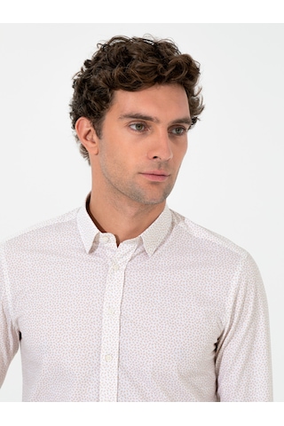Cacharel Bej Slim Fit Uzun Kollu Gömlek 15469610