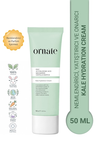 Kale, Niacinamide Ve Centella İçeren 24 Saat Etkili, Sebum Dengeleyici Nemlendirici Yüz Kremi 50 Ml