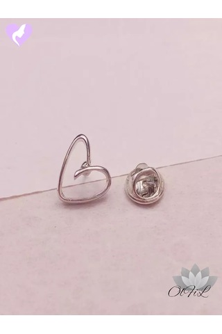 Olfil Broş-mini Kalp Işıltı Minimalizm 210698582 Gri