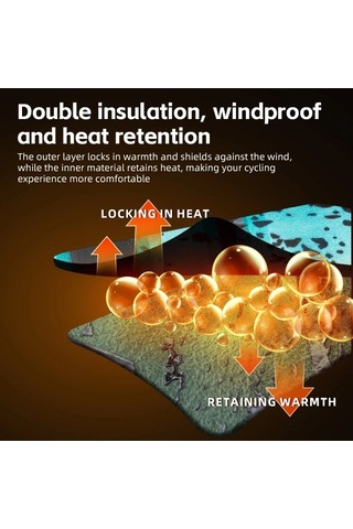 Rockbros S341 1 Çift Tam Parmak Termal Sıcak Bisiklet Eldiveni