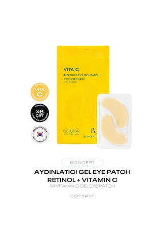 Aydınlatıcı C Vitamini Jel Göz Altı Maskesi 6 Çift Vita C Ampoule Eye Gel Patch