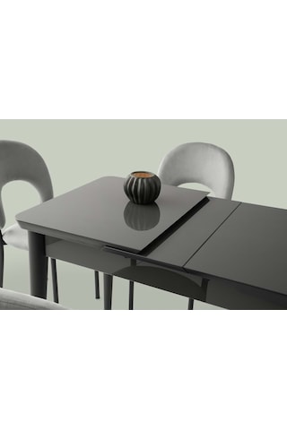 Mobilgen Sadece Masa Irony 100+25 Kelebek Tekno Kenar Hg Açılabilir Masa Siyah