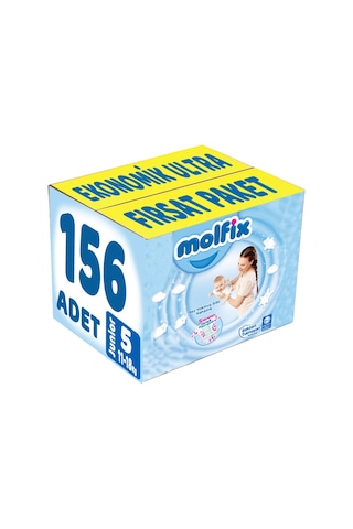 Molfix Bebek Bezi 5 Numara  Junior 156 Adet Ekonomik