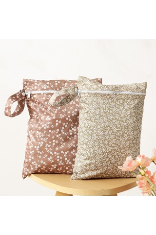 Youmex İki Bölmeli Parçalı Saklama Çantası - Zp015-01: El Askılı, Fırça Zipli, Ev & Seyahat İçin Çok Amaçlı, Mantıklı Sınıflandırma Pembe - Yeşil