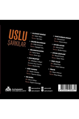 Taci Uslu – Uslu Şarkılar CD CD