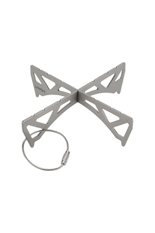 Reedark Titanyum Kamp Fırın Stantı - Msr Taşıma Destek Aparatı, Ultra Hafif, Kampçı İçin Piknik Bbq Erişim Gereci Gümüş