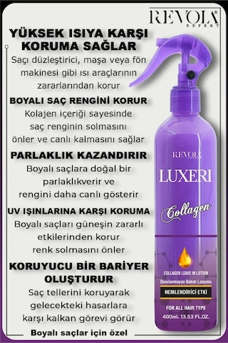 Revola Expert Luxeri Kolay Tarama Fön Suyu 400 Ml Kolajen