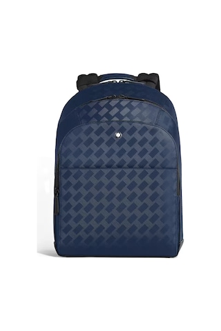 Montblanc Extreme Deri Büyük Boy 3 Bölmeli Sırt Çantası 221134 Lacivert