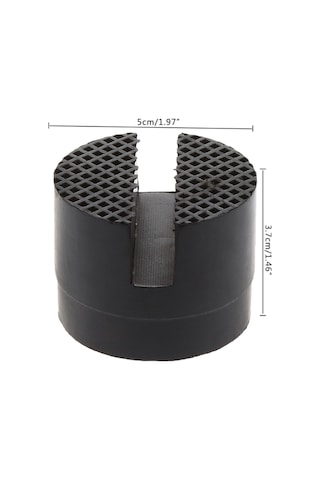 Sones Zemin Oluklu Araba Lastik Kaldırma Yastığı Çerçeve Koruyucu Adaptör Kriko Disk Pedi Aracı Siyah