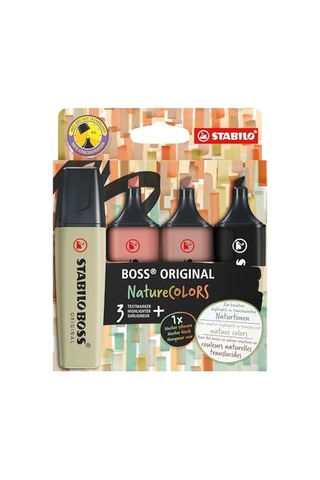 Boss Orıgınal Naturecolors - Fosforlu Kalem - 4'lü Paket - Çeşitli Renkler Genel