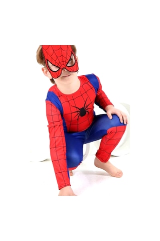 Örümcek Adam Kostümü & Maske Spıderman Kırmızı