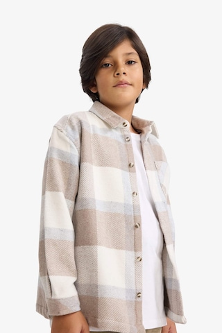 Defacto Erkek Çocuk Overshirt Fit Polo Yaka Ekose Desenli Flanel Uzun Kollu Gömlek G4505a825cwbg268 Bej-bg268