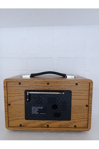 Speaker Fm Radyo Bluetooth Hoparlör Mp3 Çalar Usb Tf Aux Ses Bombası Kablosouz Hoparlör - Kahverengi