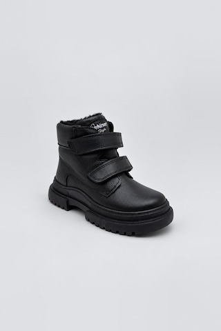 Tekiner Hakiki Deri Unisex Çocuk Bot Siyah