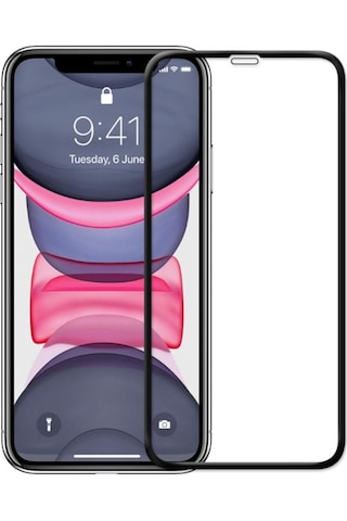 iPhone Uyumlu 11 Ekranı Tam Kaplayan 5D Ekran Koruyucu Yalnızca Ekran Koruyucu