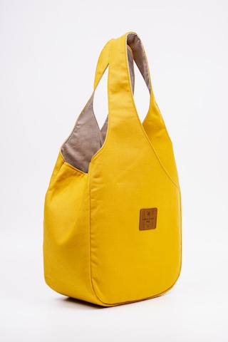 Fabric Craft Bag Omuz Çantası Duck Kumaş Astarlı Büyük Boy Günlük Tote Hardal
