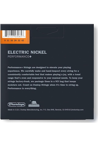 Jim Dunlop 3pden0942 Nickel-plated Steel Light 3'lü Paket Elektro Gitar Teli 9-42