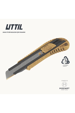 UTTIL Aura Natura Nmuk03-an %40 Ahşap Gövdeli 18mm Maket Bıçağı