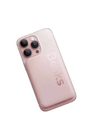 Magsafe Powerbank Benks Mp10 İnce Tasarımlı Powerbank 6000mah Pembe