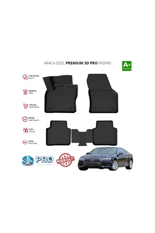 Audi A5 Araca Özel 3d Paspas 2016 2017 2018 2019 2020 2021