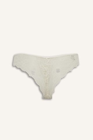 Defacto Dantel Brazilian Külot Fall İn Love T3197az25wnwt46 Beyaz