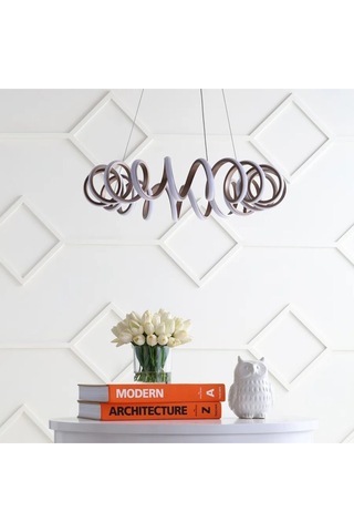 Marmaris / 3 Renkli / Sarkıt Avize / Klasik / 60 Cm / Antrasit Ka Antrasit