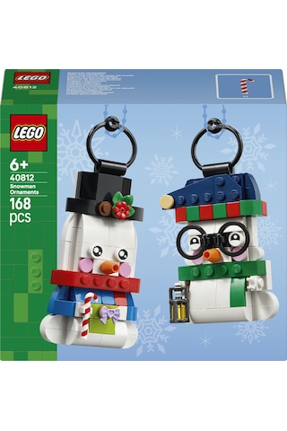 LEGO® Kardan Adam Süsleri 40812 – 6+ Yaş Çocuklar için 2 Kardan Adam Figürü İçeren Yılbaşı Ağacı Süsü Oyuncak Yapım Seti (168P)