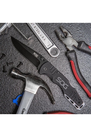 Sog Ff11 Salute Black Folding Kamp Çakı Kamp Bıçak Siyah