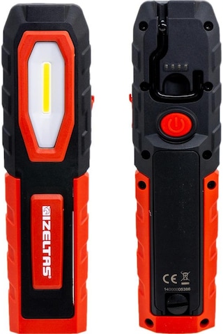 İzeltaş Cob Led Şarjlı Orta Boy Çalışma Lambası 400 Lm Kırmızı - Siyah