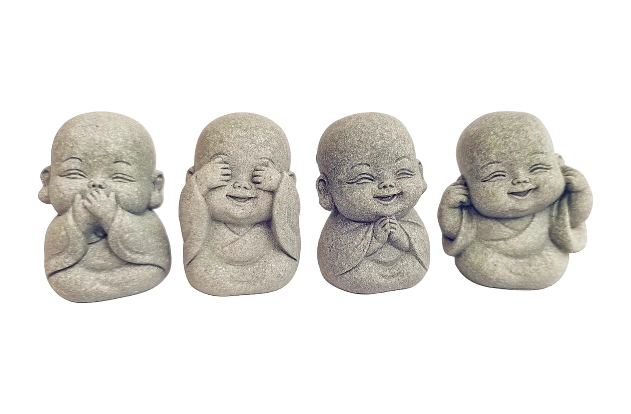 Yaleker 4 Adet Zen Budist Manikürü - Ev Dekorasyonu, Masaüstü Çay Evcil Hayvanı, Mikro Peyzaj Ve Spiritual Orman Dekoru