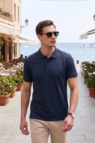 Buratti Pamuklu Regular Fit Düğmeli Erkek Polo Yaka T Shirt 5902127 Indigo