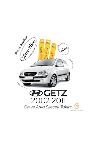 İnwells Ön Arka Silecek Seti Hyundai Getz 2002-2011 İle Uyumlu
