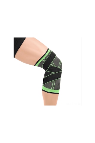 Geeksen Yeşil Profesyonel Spor Diz Protektörü - Bisiklet, Yürüyüş, Yürüyüş İçin Basınçlı Nilon Örgü Diz Bandı Yeşil