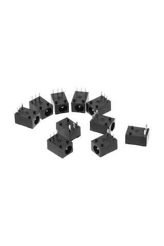 10 Adet Dc-003 3,5x1,3 Mm Dc Güç Fişi 3 Pinli Panel Montaj Konnektörü