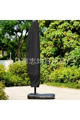 Geeksen Siyah Dış Mekan Şemsiyesi Kılıfı: Toz Ve Su Geçirmez Gümüşlü Kumaş Güneş Engeli Koruyucu Kılıf